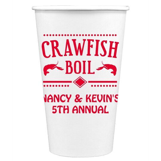 Crawfish Boil Paper Coffee Cups